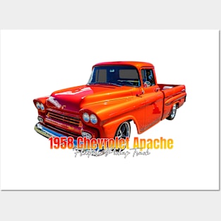 1958 Chevrolet Apache Fleetside Pickup Truck Posters and Art